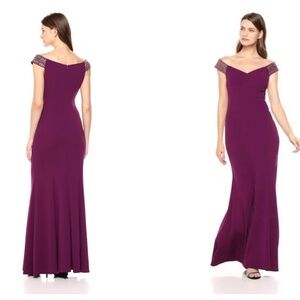 Alex Evenings Rhinestone Embellished Trumpet Gown